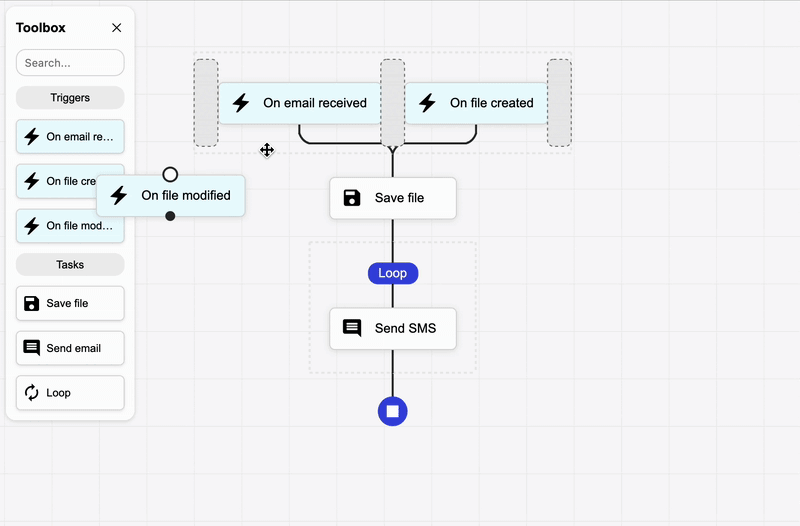 Flow Builder - Drag and Drop Trigger